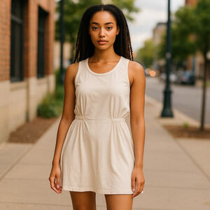 Athleta Air Out Cinch Tank Camisole Womens Medium White Sleeveless Athletic NWT